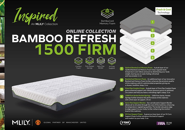 Mlily Bamboo Refresh 1500 Firm Mattress