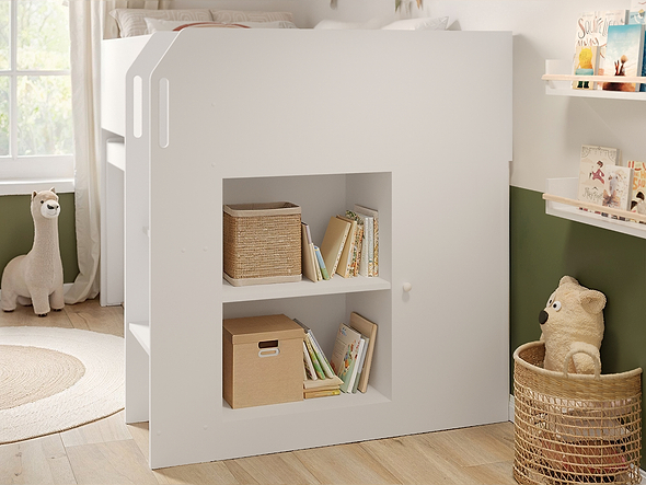 Flair Aiden Cabin Bed Mid Sleeper with Desk White