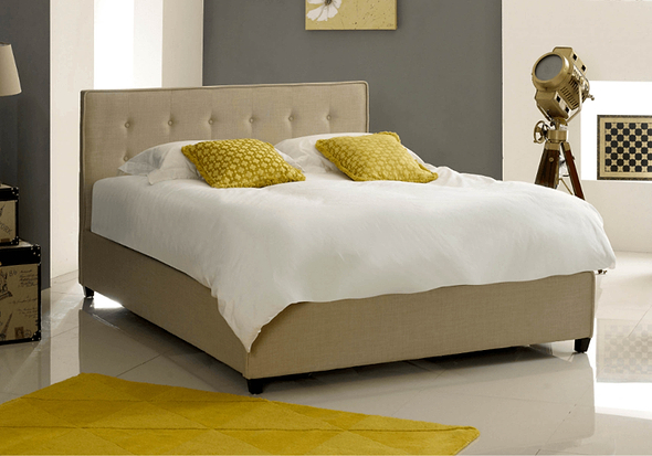 Artisan Fabric Button Ottoman Bed Frame