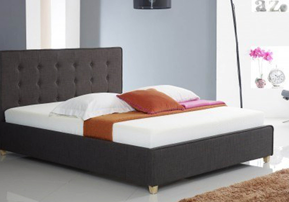 Artisan Fabric Button Ottoman Bed Frame