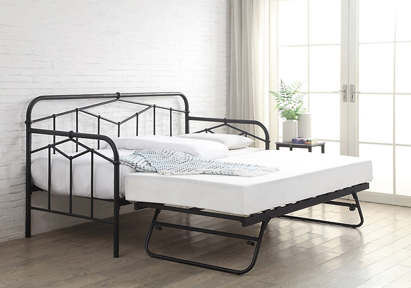 Flintshire Furniture Axton Black Metal Day Bed
