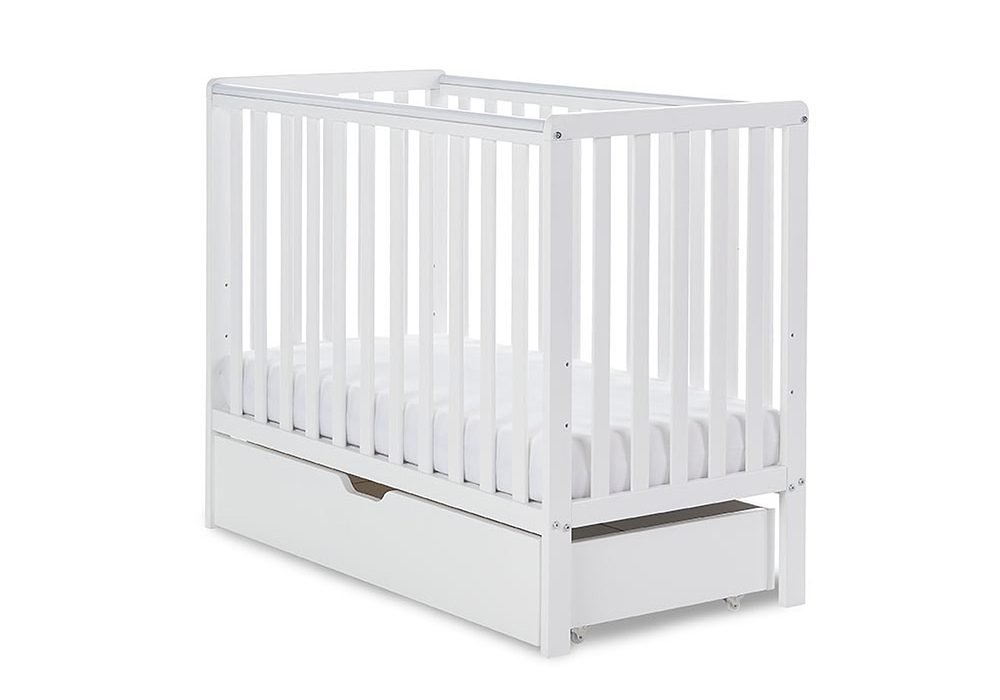 Obaby Bantam Space Saver Cot & Under Drawer - White
