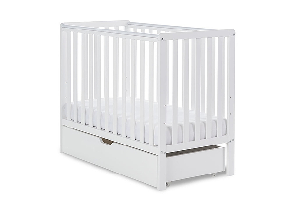 Obaby Bantam Space Saver Cot & Under Drawer - White
