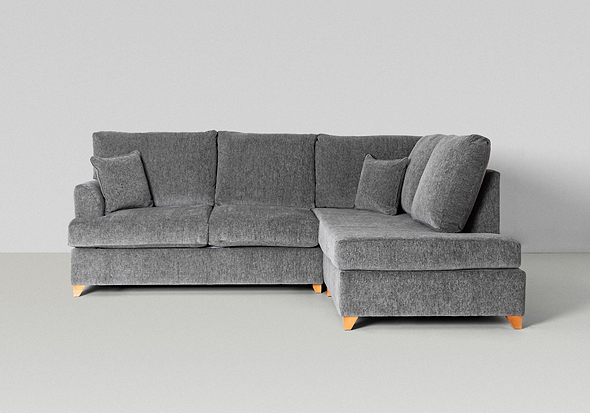 Gainsborough Bari Sofa Bed corner design with chaise with tapered wooden feet sprung mattress fibre fillings