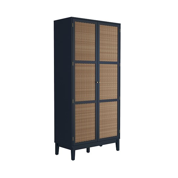 LPD Bordeaux Blue 2 Door Wardrobe