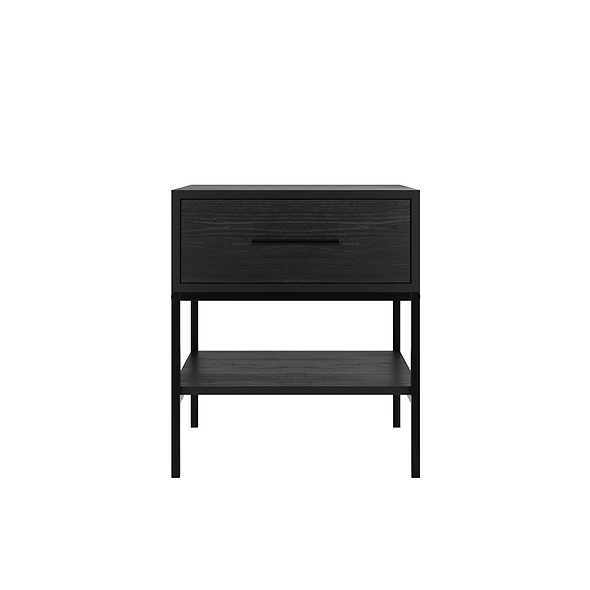 LPD Boston Matte Black Bedside Cabinet
