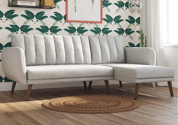 Dorel Brittany Sectional Sofa Bed