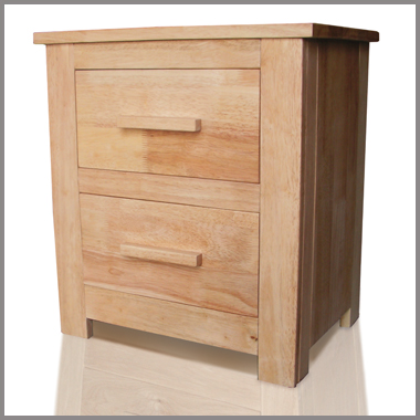 Flintshire Hardwood / Oak Finish Bedside Cabinets