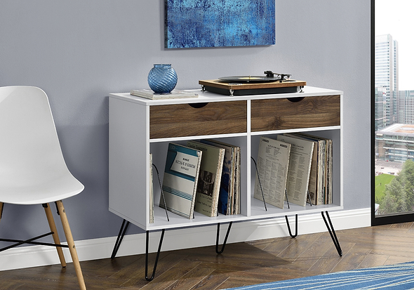 Dorel Concord Turntable Stand With Drawers