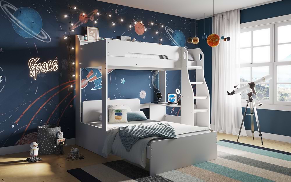Flair Cosmic L Shaped Triple Bunk Bed