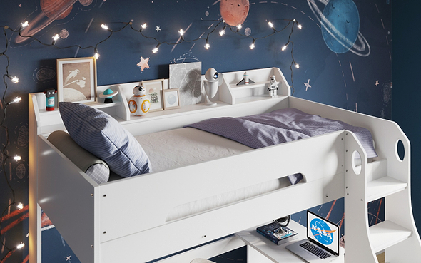 Flair Cosmic High Sleeper with Desk