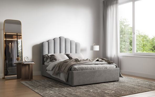 Flair Velvet Poseidon Shell Ottoman Bed
