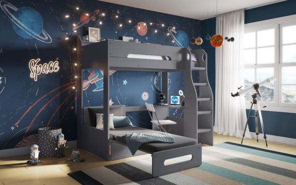 Flair Cosmic Futon High Sleeper Grey 