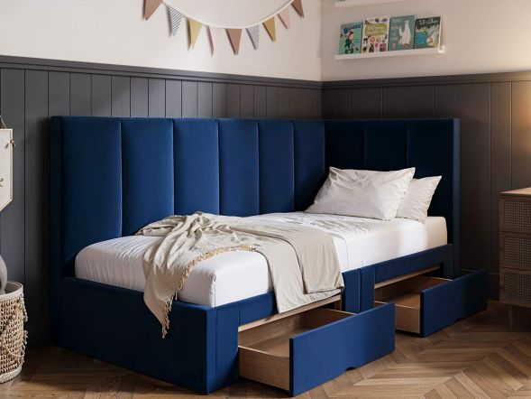 Flair Harley Corner Bed Frame with Storage Drawers