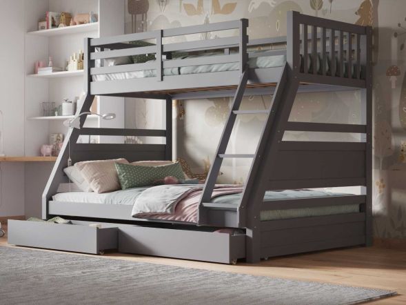 Flair Ollie Triple Bunk Bed with Drawers 