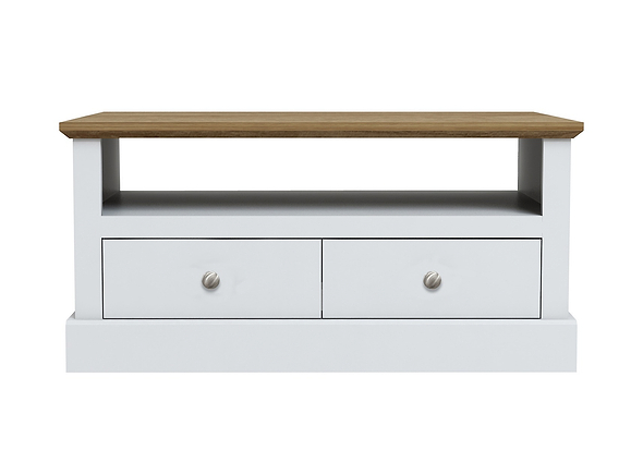 LPD Devon White & Oak 2 Drawer Coffee Table
