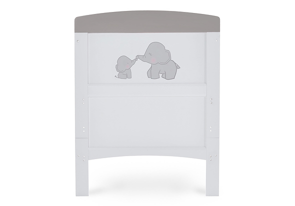 Obaby Grace Inspire Cot Bed - Me & Mini Me Elephants - Grey
