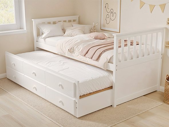 Flair Finley Captain's Guest Bed White