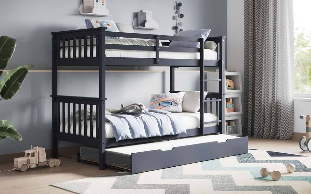 Flair Wooden Zoom Detachable Bunk Bed With Trundle

