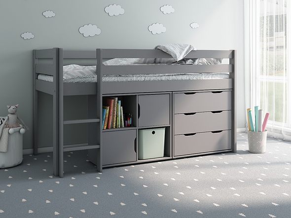 Noomi nora storage cabin grey wood
