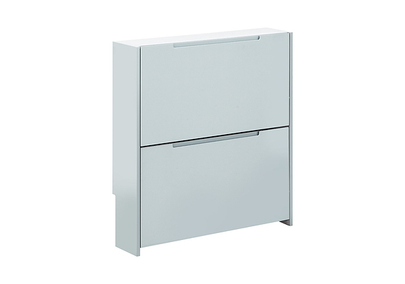 GFW Narrow High Gloss 2 Tier Shoe Cabinet