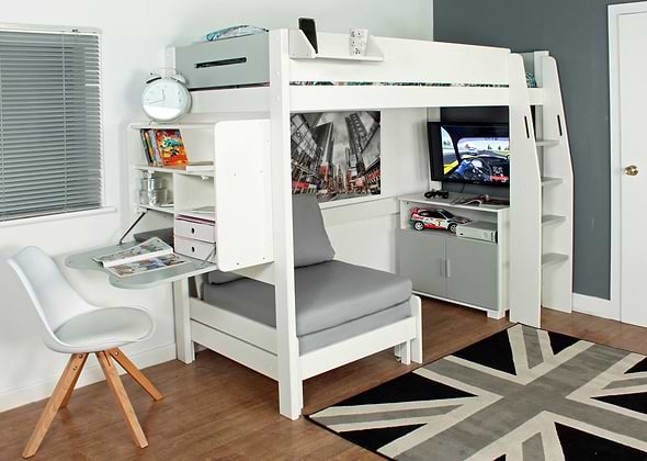 Kids Avenue Urban Grey 2 High Sleeper
