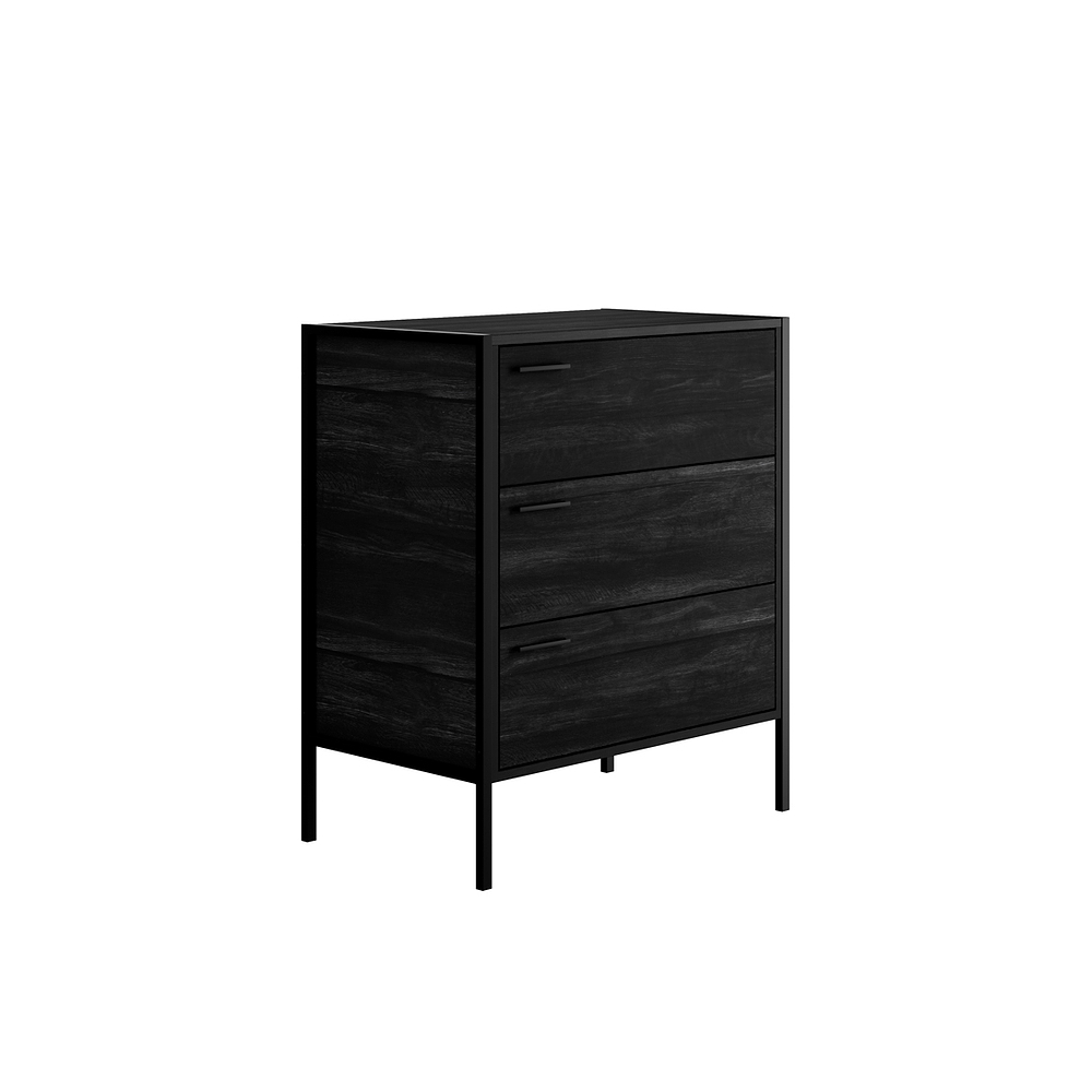 LPD Hoxton Black 3 Drawer Chest