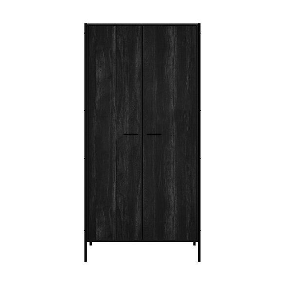 LPD Hoxton Black 2 Door Wardrobe
