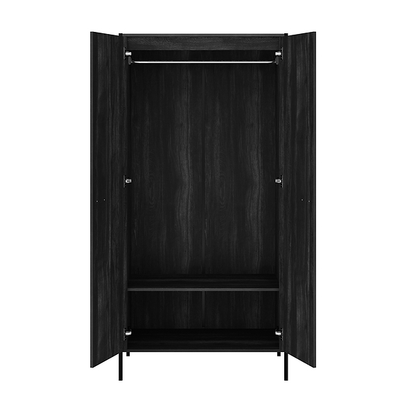 LPD Hoxton Black 2 Door Wardrobe