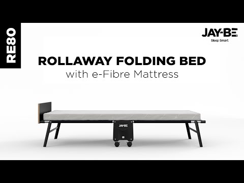 Jay-Be® RE80 Rollaway Folding Bed with e-Fibre Mattress, Single
