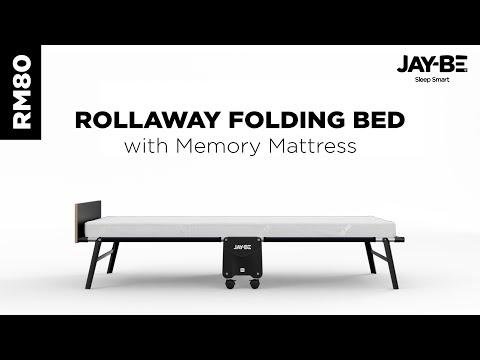 Jay-Be® RM80 Rollaway Folding Bed with Memory Mattress, Single
