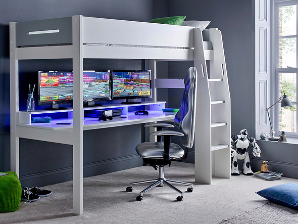 Kids Avenue Urban Grey 4 Gaming High Sleeper