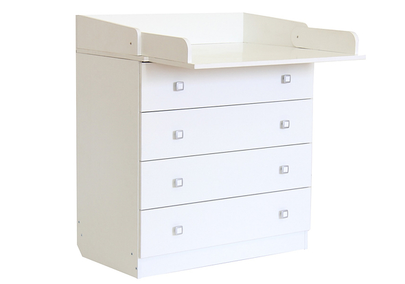 Kidsaw Kudl Kids 4 Drawer Changing Unit 1580 in White
