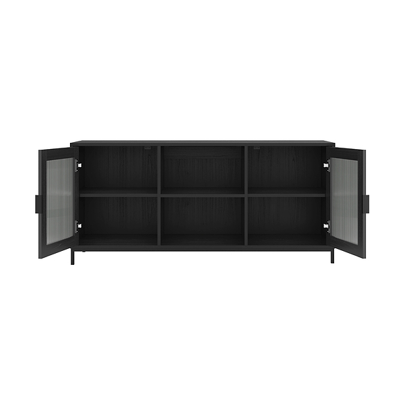 LPD Maddox Matte Black & Reeded Media Unit