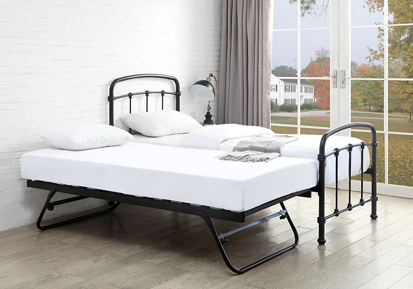 Flintshire Furniture Mostyn Black Metal Guest Bed