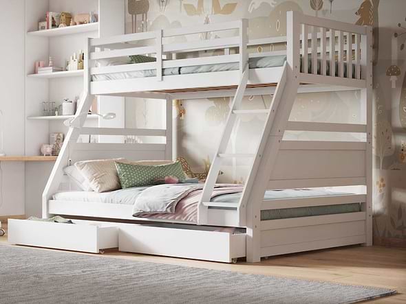 Flair Ollie Triple Bunk Bed with Drawers 