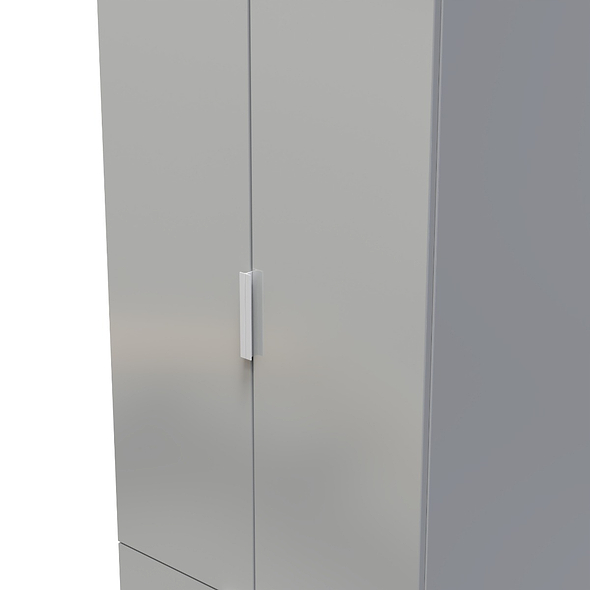 Welcome Furniture Plymouth 2ft6in 2 Drawer Robe Dust Grey
