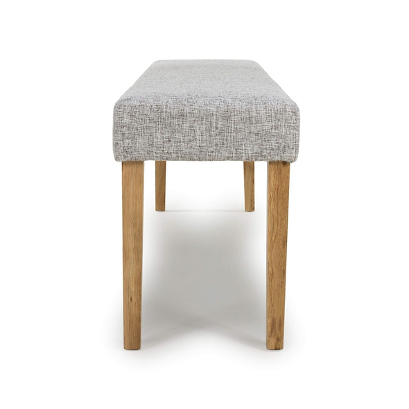Flair Durham Large Backless Grey Weave Bench