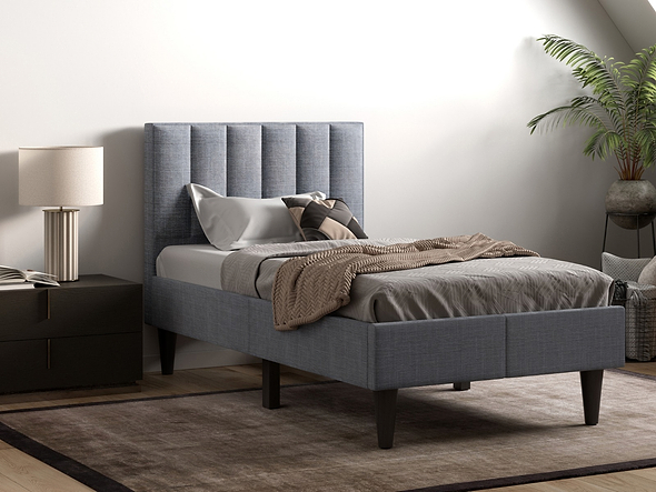 Flair Riverside Linen Fabric Bed Grey
