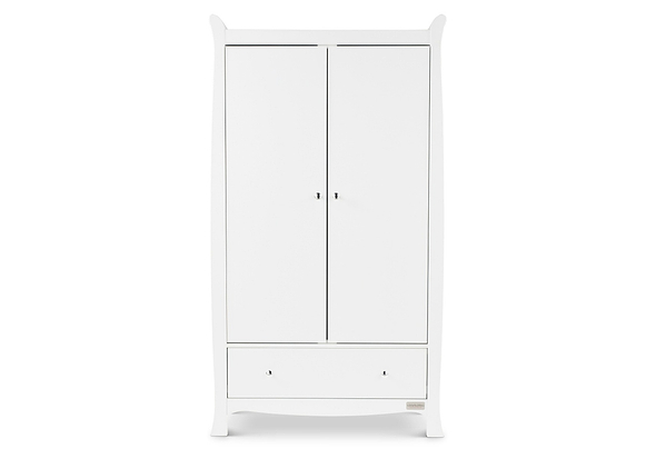White classic styled wardrobe 2 doors 1 drawer by 2 hanging rails by Ickle Bubba