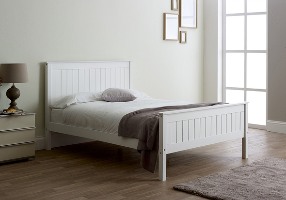 Limelight Taurus High Foot End Wooden Bed Frame made from solid wood classic style single small double double king sizes grey dark grey and white