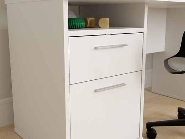 Flair Power Z White Computer Gaming Desk With Colour Changing LED Lights
