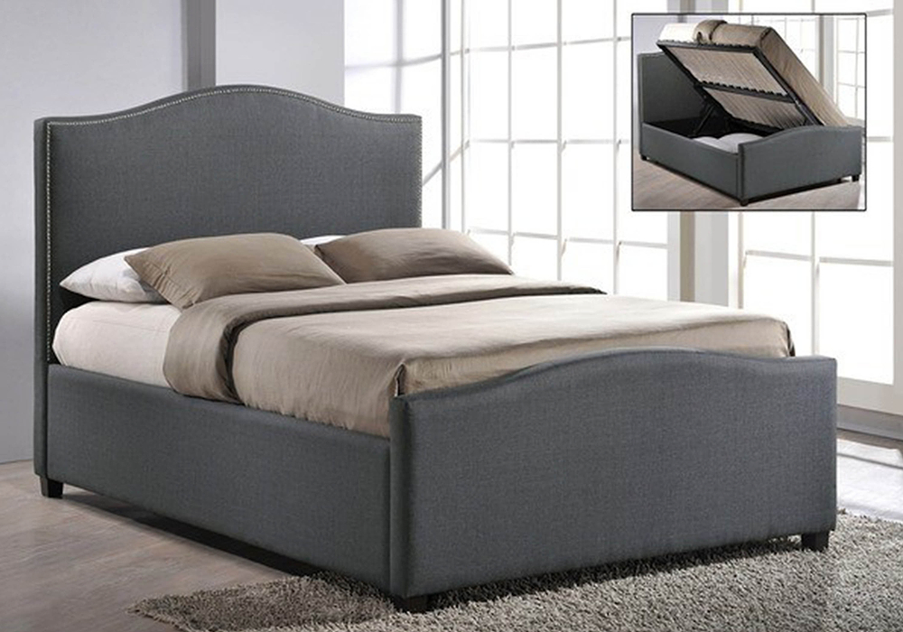 Time Living Brunswick Fabric Ottoman Bed Frame 