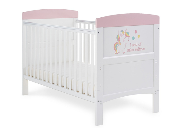 Obaby Grace Inspire Cot Bed & Under Drawer- Unicorn
