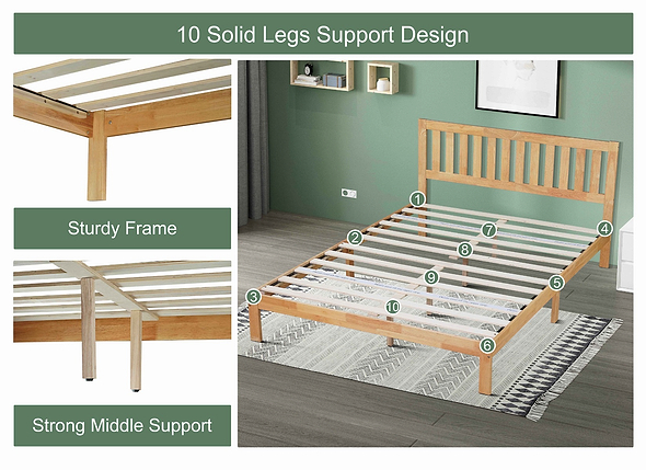 Flair Urban Wooden Bed Frame