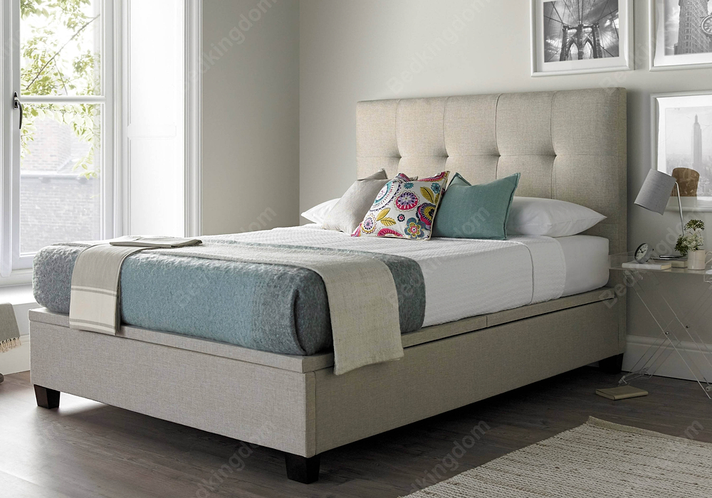 Kaydian Walkworth Fabric Ottoman Bed Frame in Oatmeal