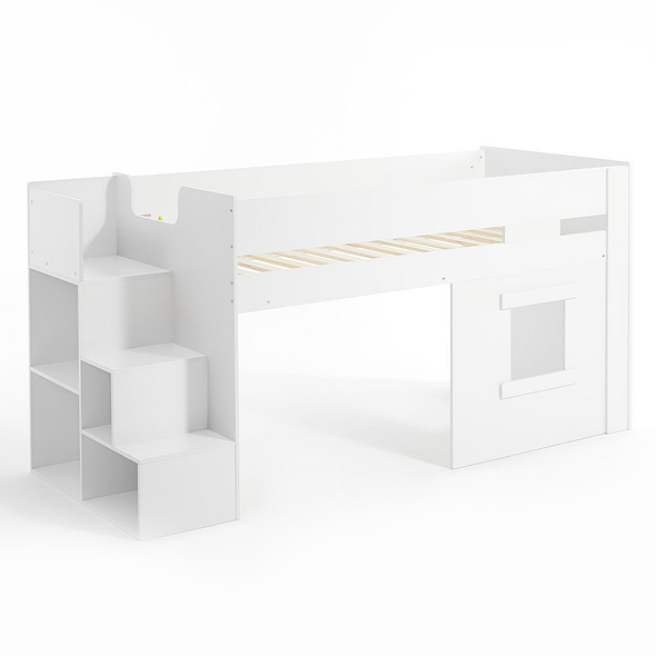 Flair Marlowe Staircase Mid Sleeper with Storage White