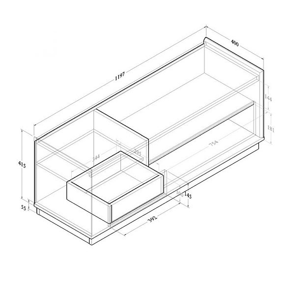 Kidsaw YUCCA TV Cabinet 1.2m