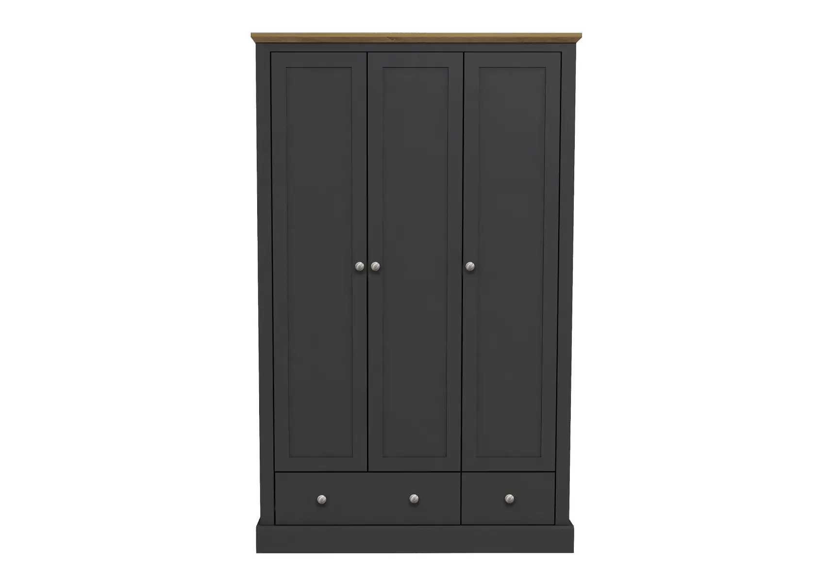 Black 3 door wardrobe