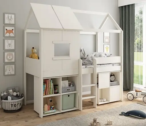 Kids Avenue Midi Playhouse with Desk and Cube Storage
